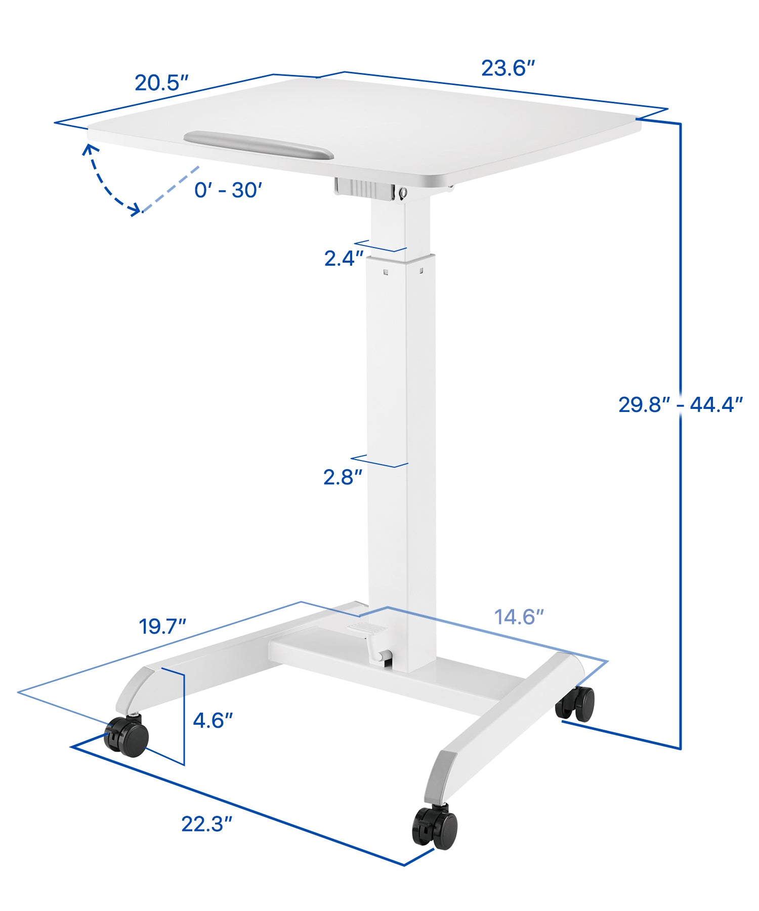 OCOMMO Mobile Standing and Tilting Workstation