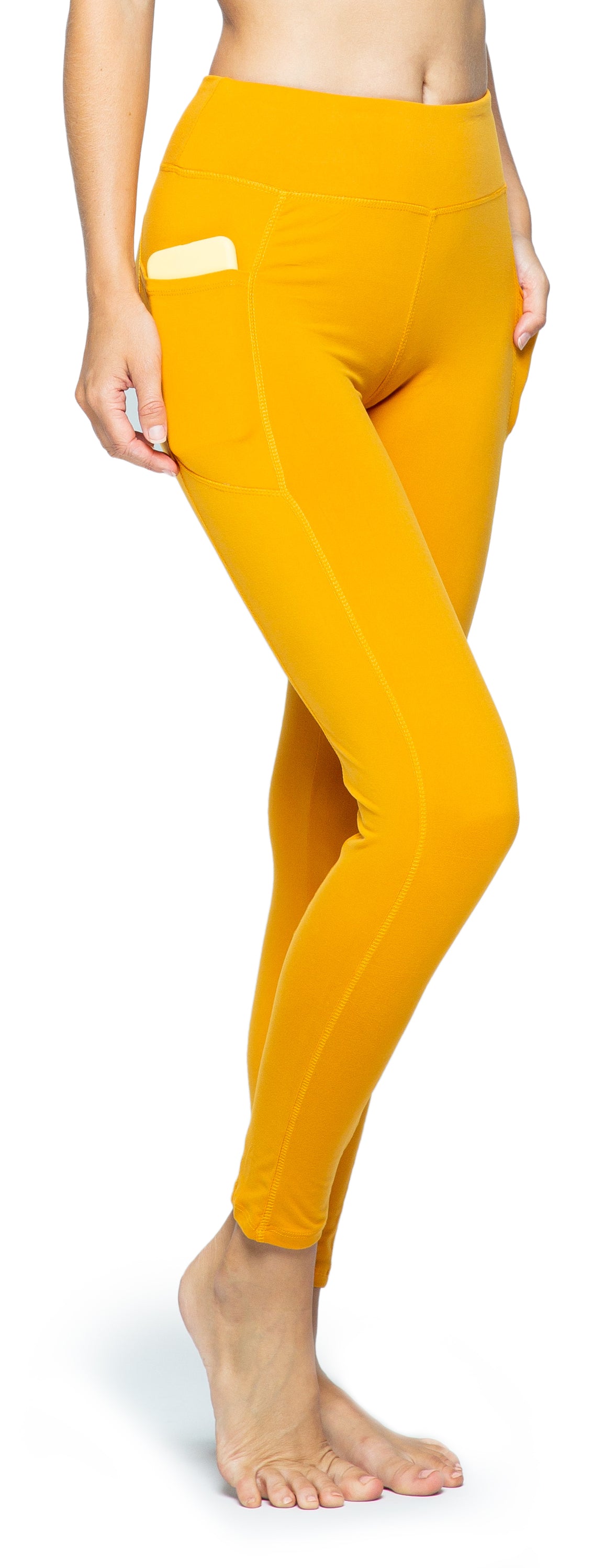 Buy online Yellow Velvet Leggings from Capris & Leggings for Women