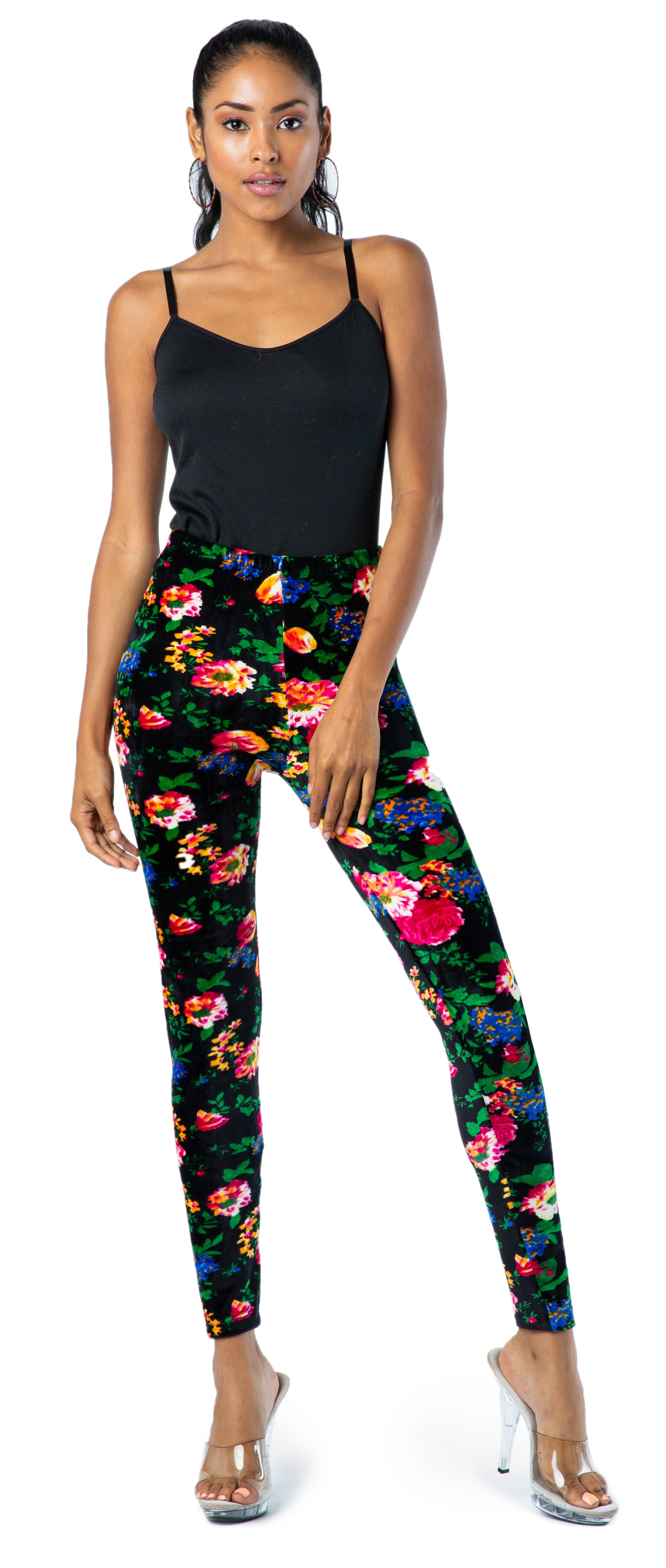 Floral Print Velvet Costco Danskin Leggings For Women Plus Size